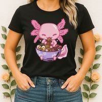 Axolotl Ramen Anime Kawaii Eating Women's T-Shirt thumb 2