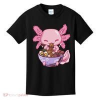 Axolotl Ramen Anime Kawaii Eating Kids T-Shirt thumb 0