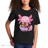 Axolotl Ramen Anime Kawaii Eating Kids T-Shirt thumb 2