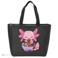 Axolotl Ramen Anime Kawaii Eating Tote Bag thumb 0