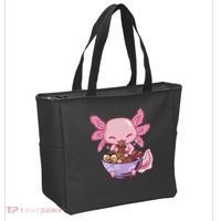 Axolotl Ramen Anime Kawaii Eating Tote Bag thumb 2