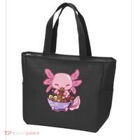 Axolotl Ramen Anime Kawaii Eating Tote Bag thumb 3