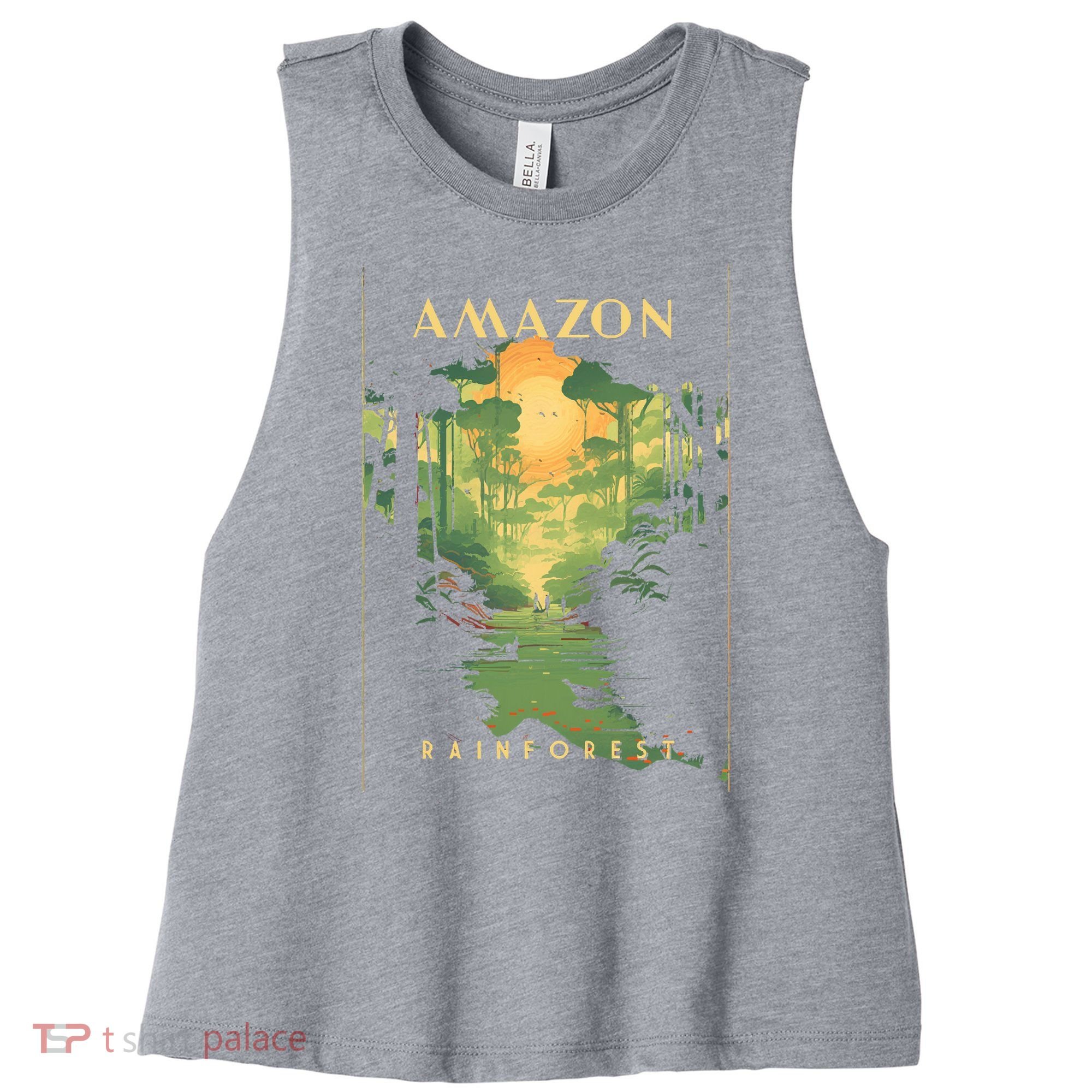Amazon Rainforest Women's Racerback Cropped Tank