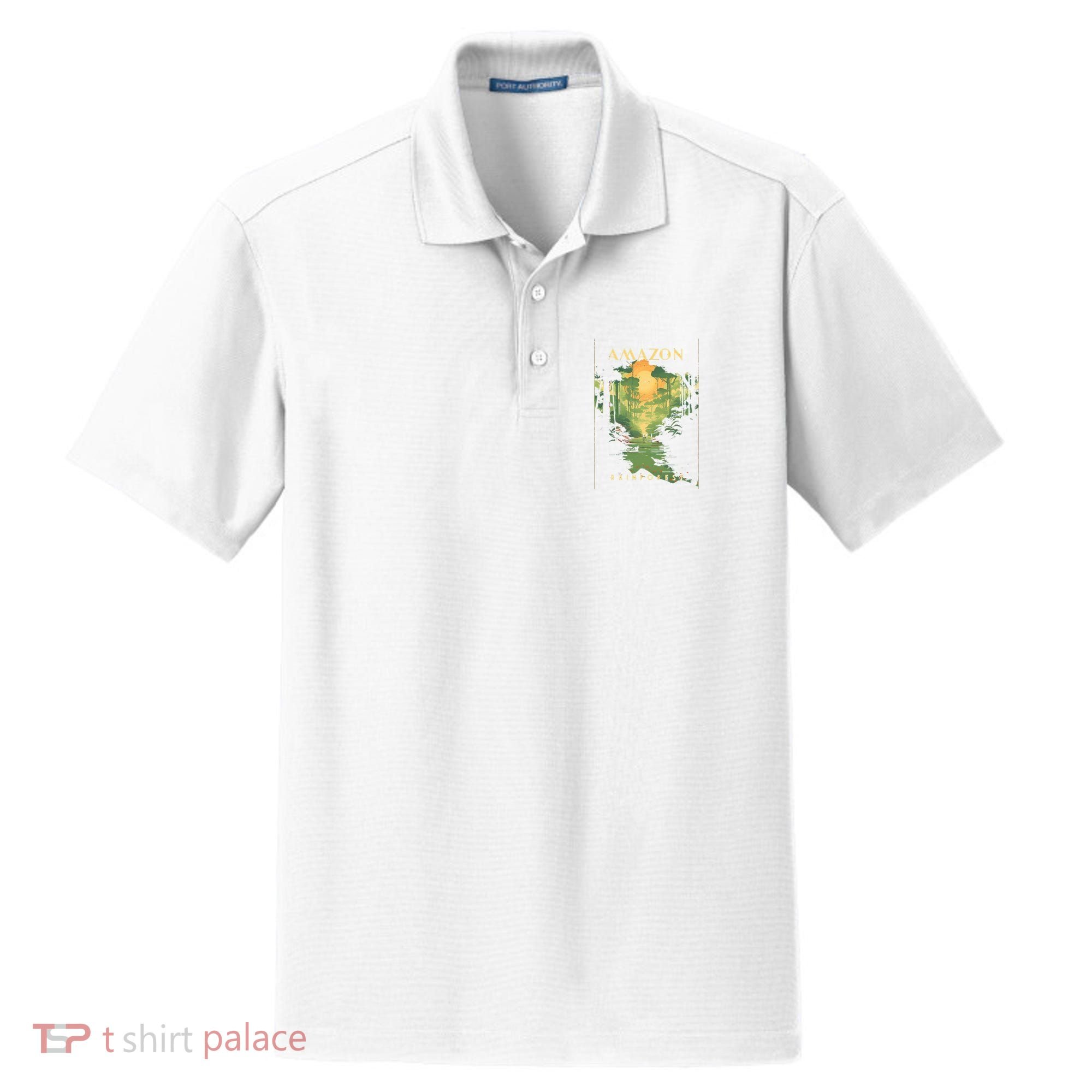 Amazon Rainforest Dry Zone Grid Polo