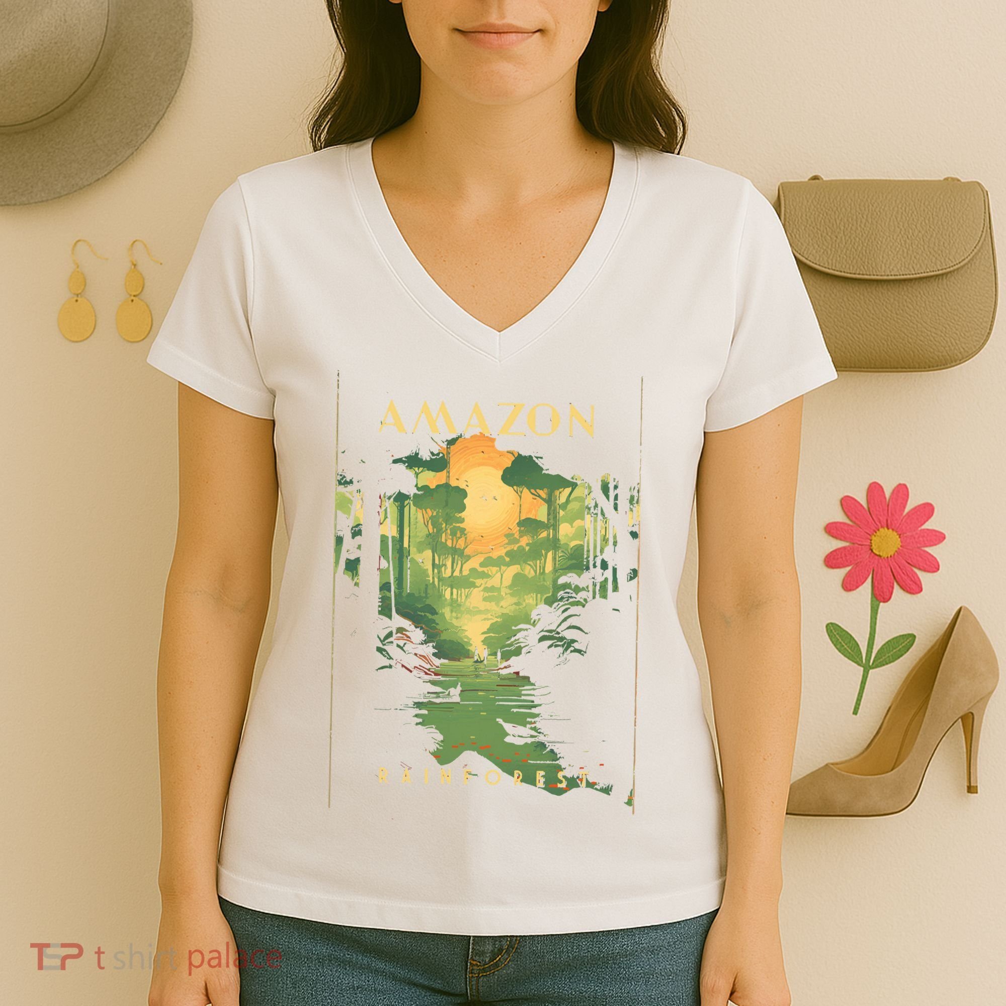 Amazon Rainforest Women's V-Neck T-Shirt