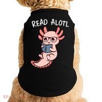 Axolotl Reading A Book, Read Alotl Books Funny Axolotl Book Doggie Tank thumb 0