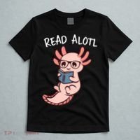 Axolotl Reading A Book, Read Alotl Books Funny Axolotl Book T-Shirt thumb 5