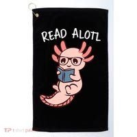 Axolotl Reading A Book, Read Alotl Books Funny Axolotl Book Golf Towel thumb 0