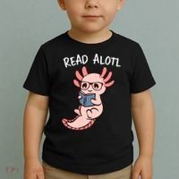 Axolotl Reading A Book, Read Alotl Books Funny Axolotl Book Toddler T-Shirt thumb 2