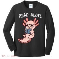 Axolotl Reading A Book, Read Alotl Books Funny Axolotl Book Kids Long Sleeve Shirt thumb 0