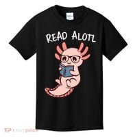 Axolotl Reading A Book, Read Alotl Books Funny Axolotl Book Kids T-Shirt thumb 0