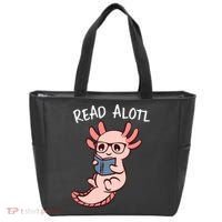 Axolotl Reading A Book, Read Alotl Books Funny Axolotl Book Tote Bag thumb 0