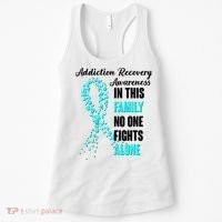 Addiction Recovery Awareness In This Family No One Fight Alone Women's Tank Top thumb 0
