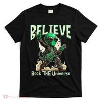 Alien Rocker Believe In The Universe Music Lover Graphic T-Shirt thumb 0