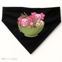 Axolotl Ramen Bowl Kawaii Anime  USA-Made Doggie Bandana thumb 0