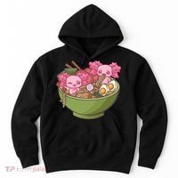 Axolotl Ramen Bowl Kawaii Anime  Hoodie thumb 0