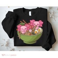 Axolotl Ramen Bowl Kawaii Anime  Sweatshirt thumb 2