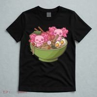 Axolotl Ramen Bowl Kawaii Anime  T-Shirt thumb 5