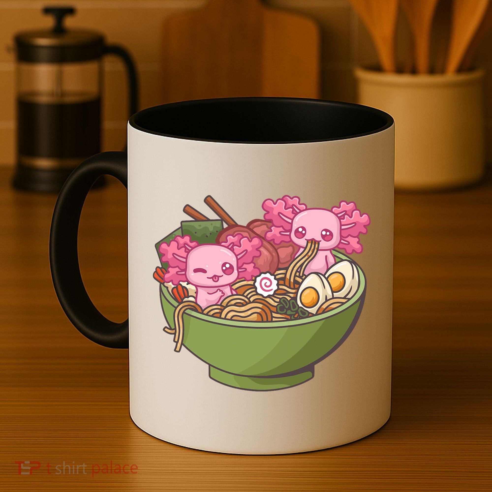 Axolotl Ramen Bowl Kawaii Anime  Coffee Mug
