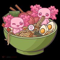 Axolotl Ramen Bowl Kawaii Anime  Coffee Mug thumb 5