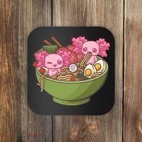 Axolotl Ramen Bowl Kawaii Anime  Coaster thumb 0