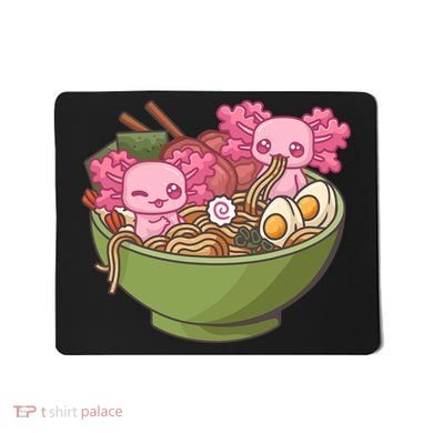 Axolotl Ramen Bowl Kawaii Anime  Mousepad