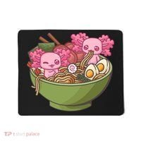 Axolotl Ramen Bowl Kawaii Anime  Mousepad thumb 0
