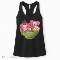 Axolotl Ramen Bowl Kawaii Anime  Women's Tank Top thumb 0