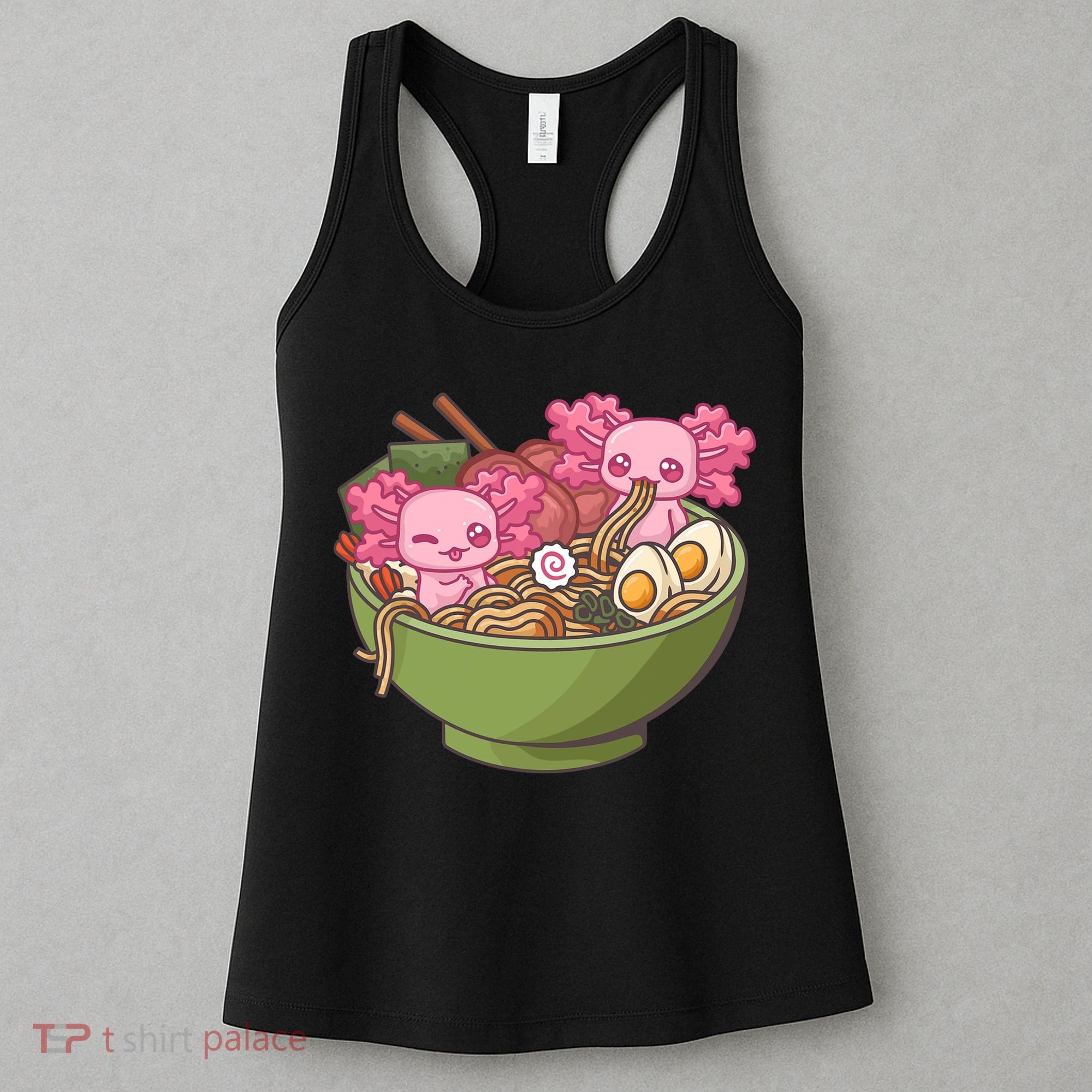 Axolotl Ramen Bowl Kawaii Anime  Women's Tank Top