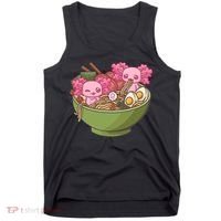Axolotl Ramen Bowl Kawaii Anime  Tank Top thumb 0