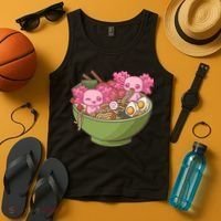 Axolotl Ramen Bowl Kawaii Anime  Tank Top thumb 4