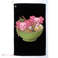 Axolotl Ramen Bowl Kawaii Anime  Golf Towel thumb 0
