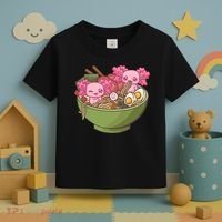 Axolotl Ramen Bowl Kawaii Anime  Toddler T-Shirt thumb 3