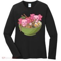 Axolotl Ramen Bowl Kawaii Anime  Women's Long Sleeve Shirt thumb 0
