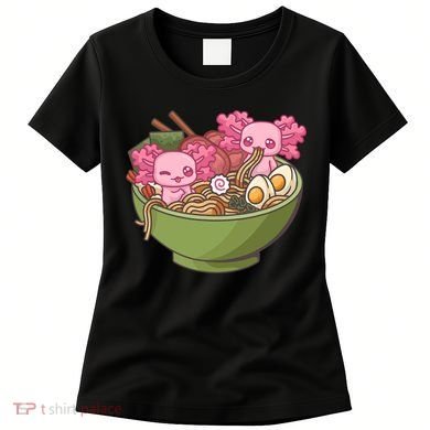 Axolotl Ramen Bowl Kawaii Anime  Women's T-Shirt