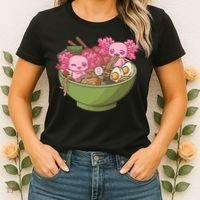 Axolotl Ramen Bowl Kawaii Anime  Women's T-Shirt thumb 2