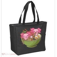 Axolotl Ramen Bowl Kawaii Anime  Tote Bag thumb 2