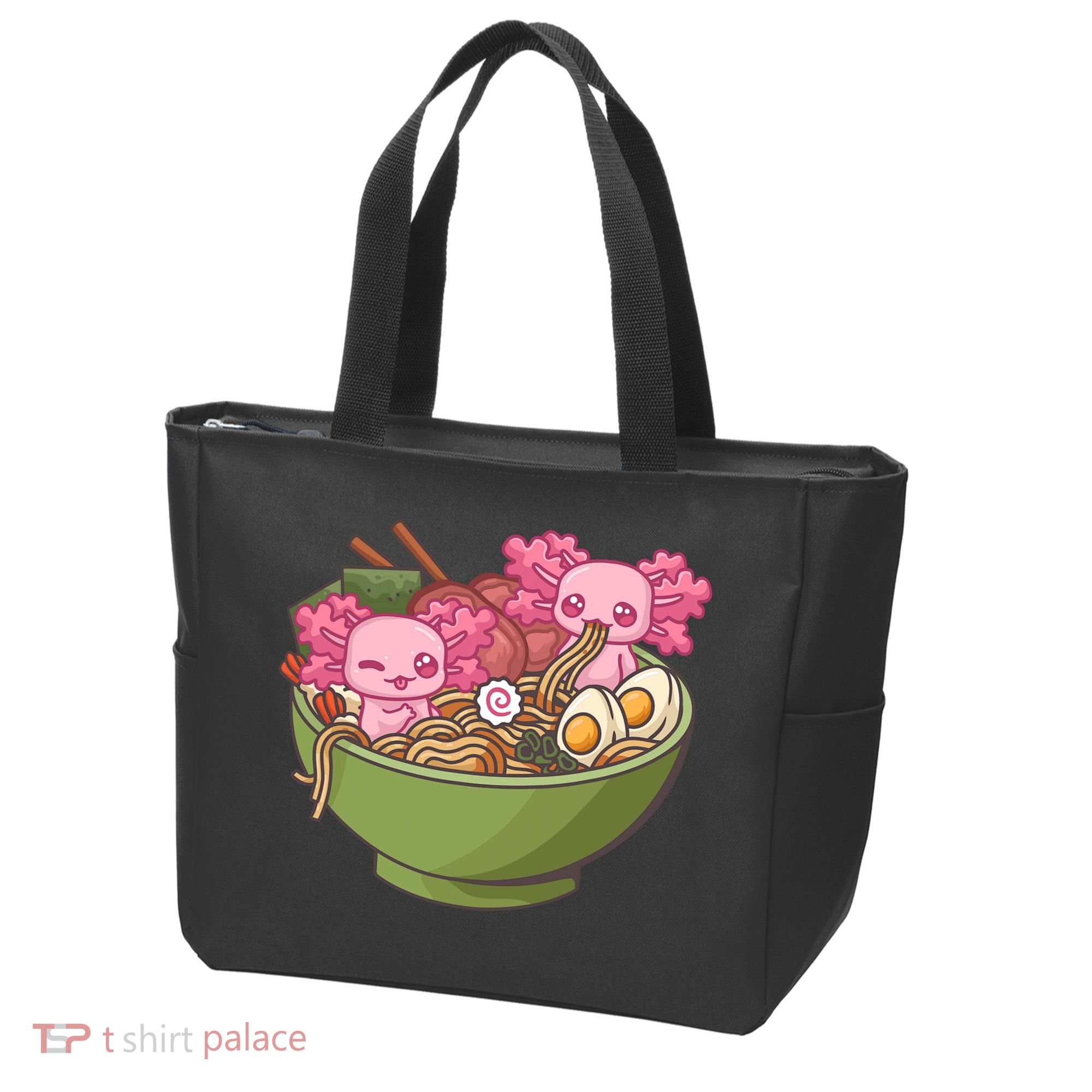 Axolotl Ramen Bowl Kawaii Anime  Tote Bag