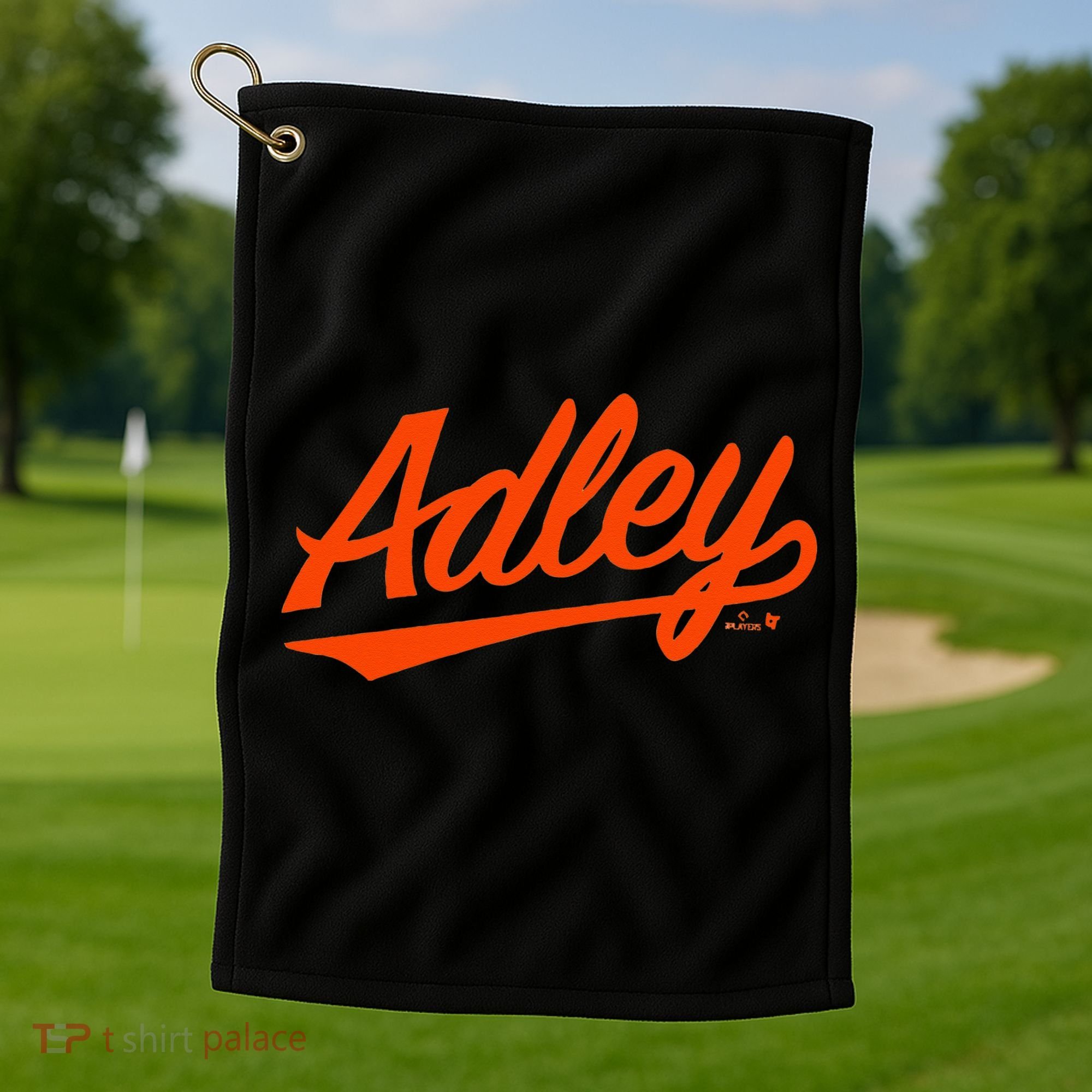 Adley Rutschman Baltimore Text Baltimore Baseball Golf Towel