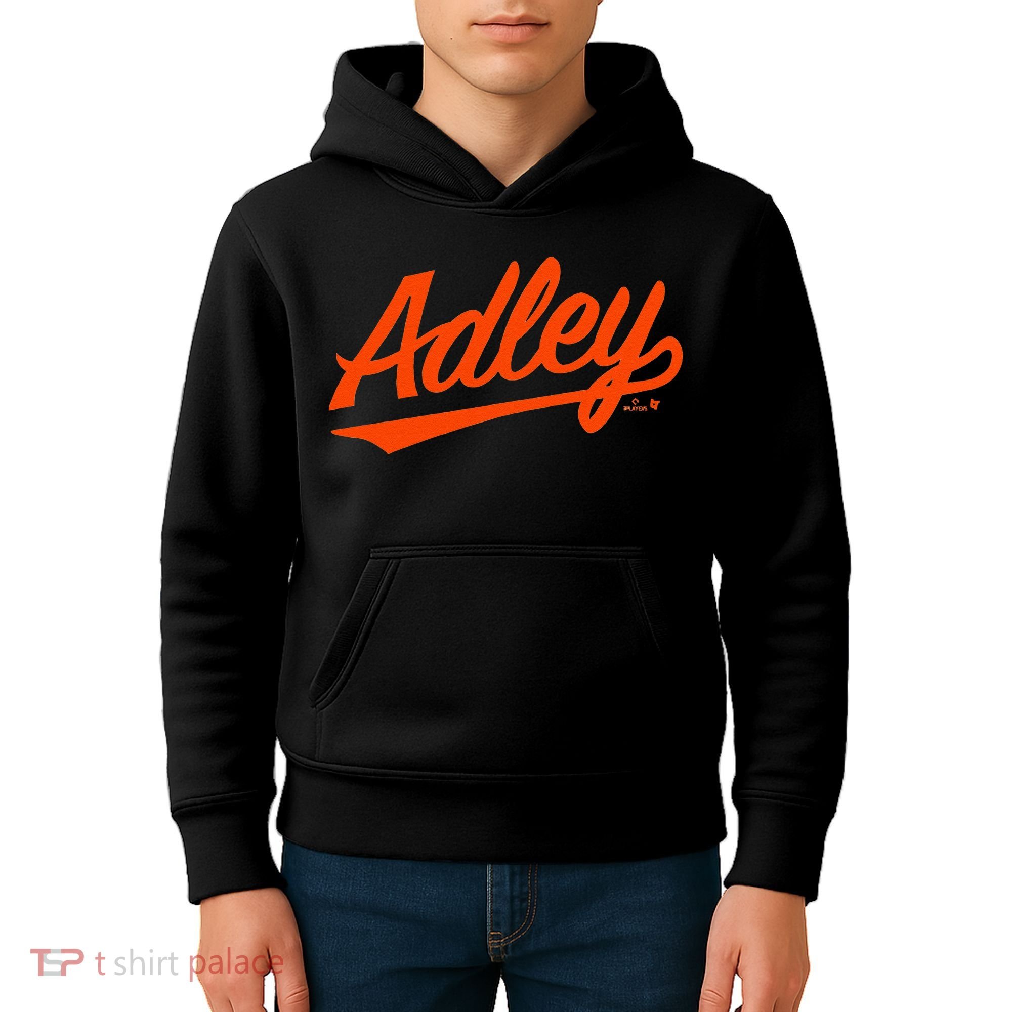 Adley Rutschman Baltimore Text Baltimore Baseball Kids Hoodie
