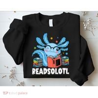 Axolotl Read Book Kawaii Reading Books Gifts Sweatshirt thumb 2