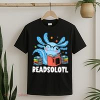 Axolotl Read Book Kawaii Reading Books Gifts T-Shirt thumb 2