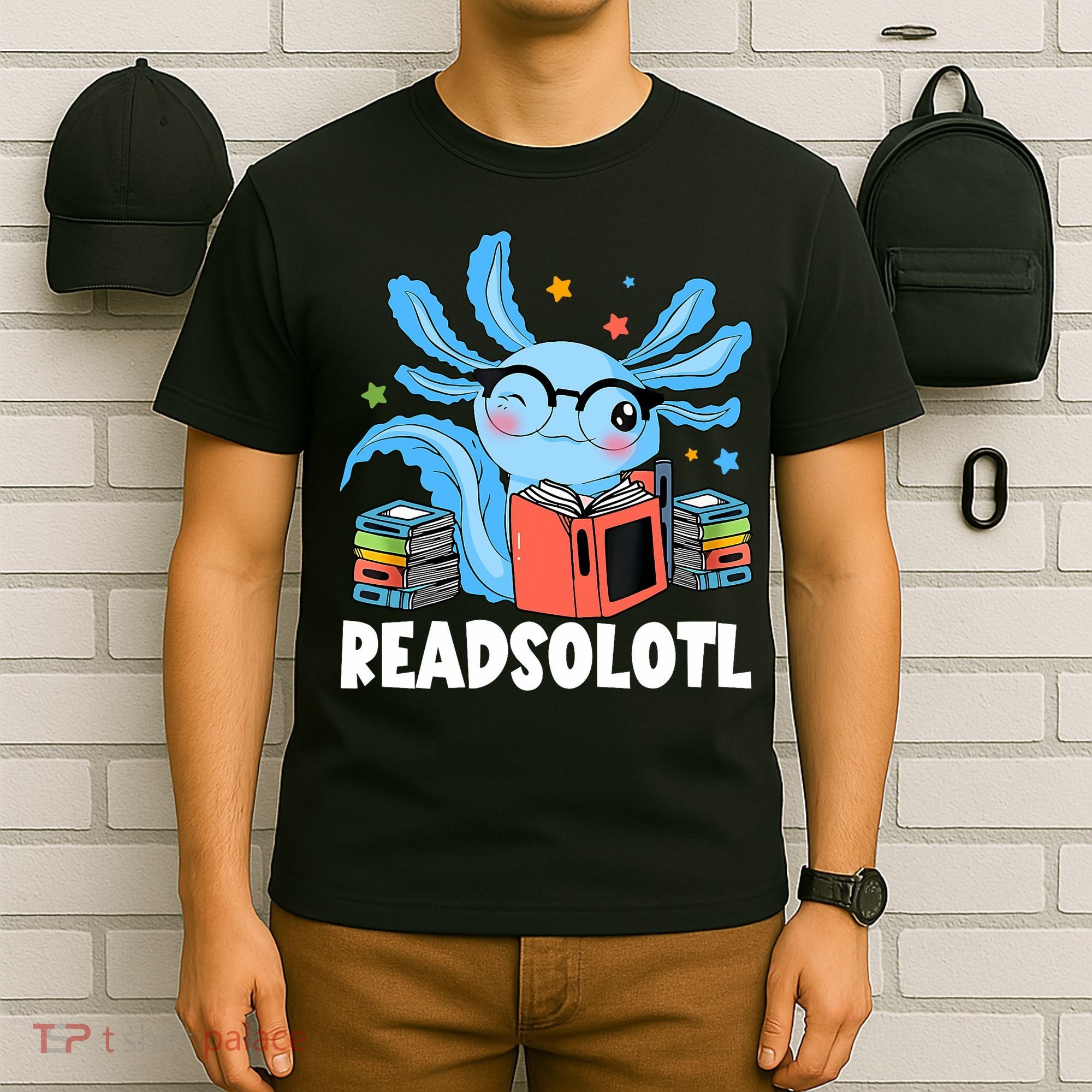 Axolotl Read Book Kawaii Reading Books Gifts T-Shirt