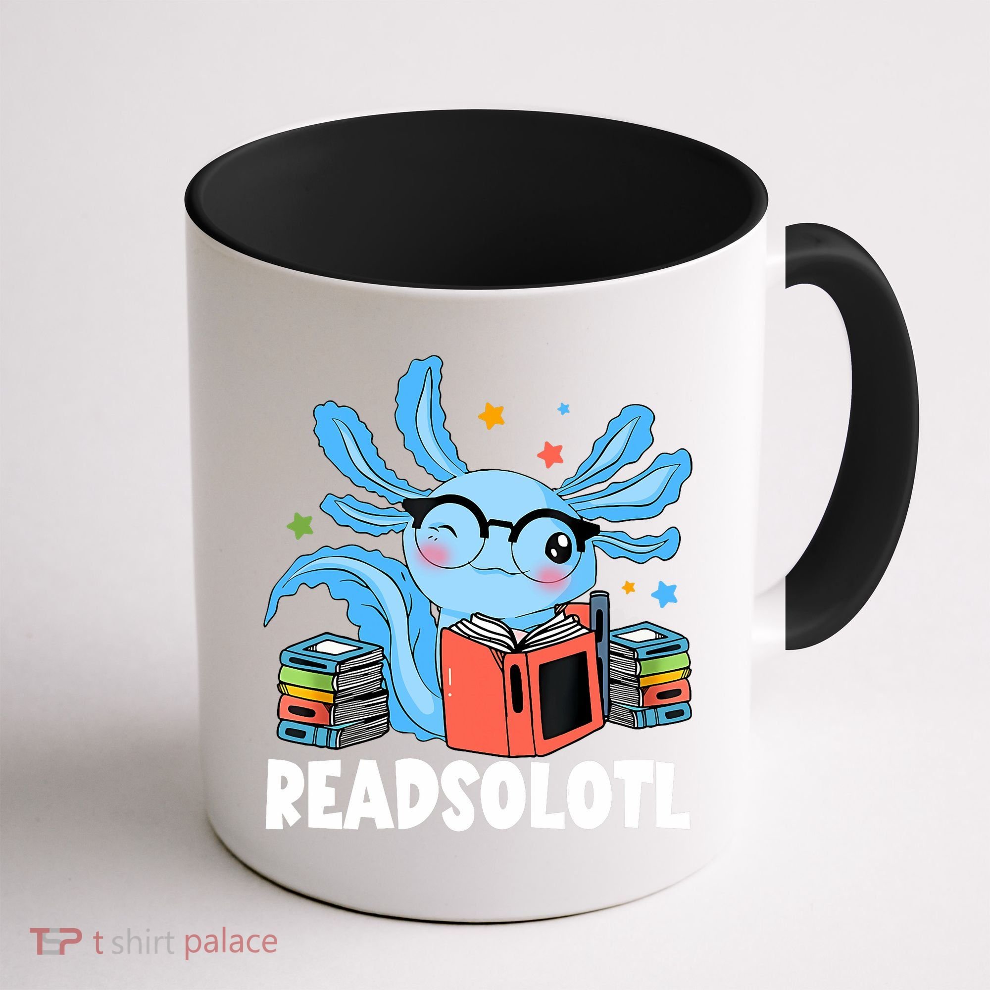 Axolotl Read Book Kawaii Reading Books Gifts Coffee Mug