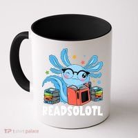 Axolotl Read Book Kawaii Reading Books Gifts Coffee Mug thumb 0