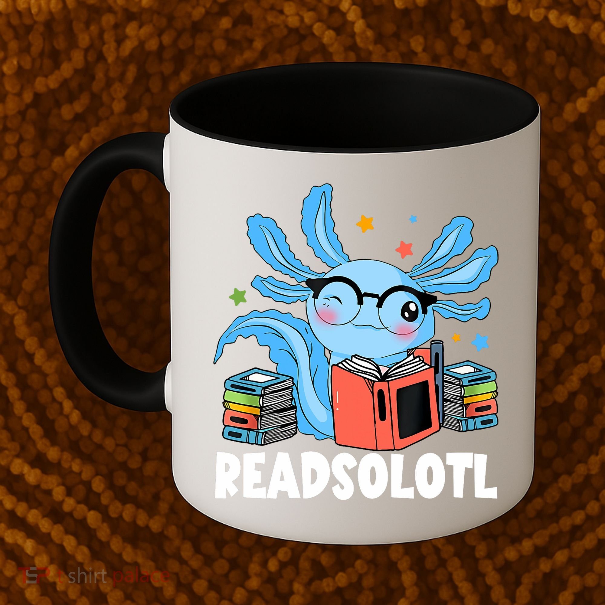 Axolotl Read Book Kawaii Reading Books Gifts Coffee Mug