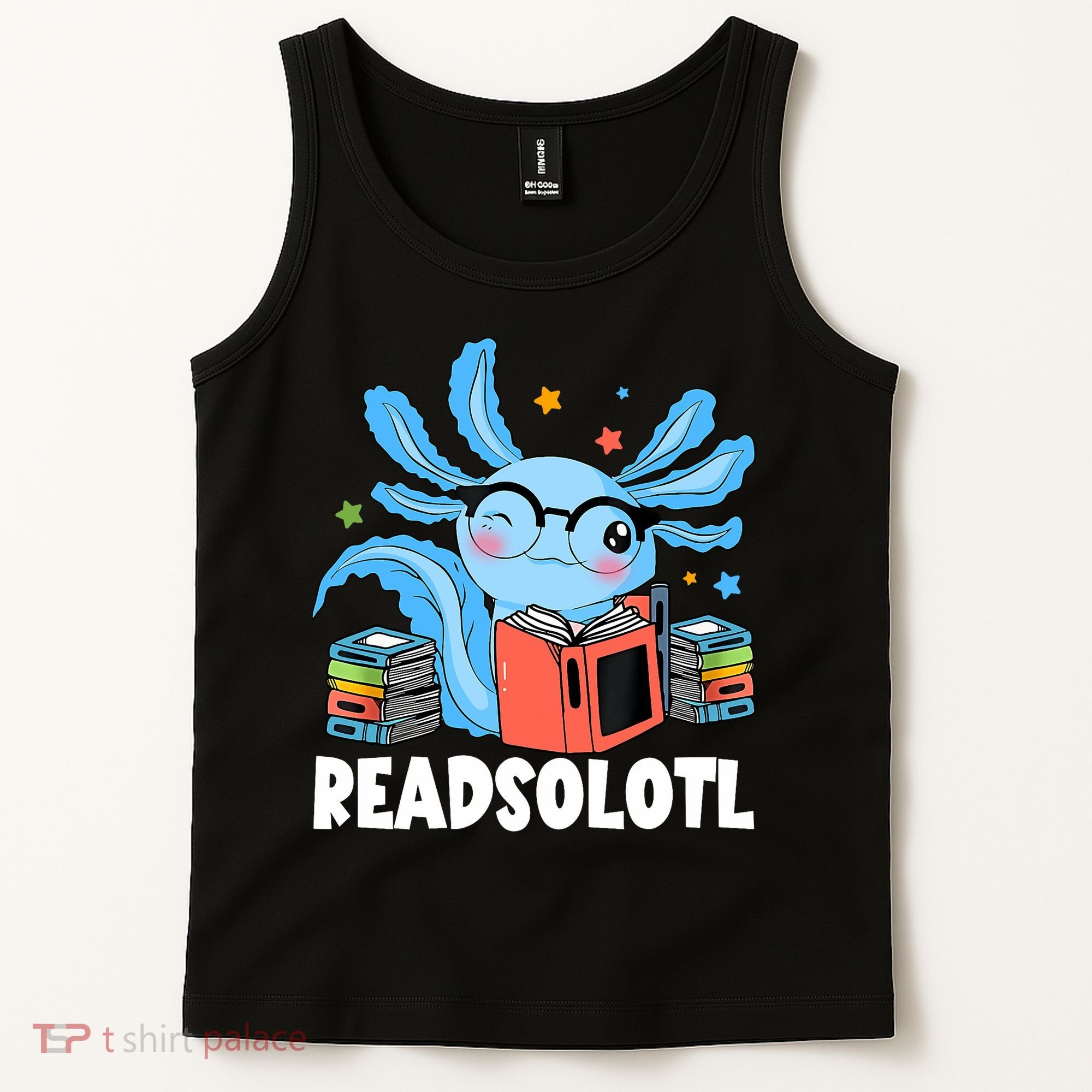 Axolotl Read Book Kawaii Reading Books Gifts Tank Top