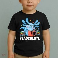 Axolotl Read Book Kawaii Reading Books Gifts Toddler T-Shirt thumb 2