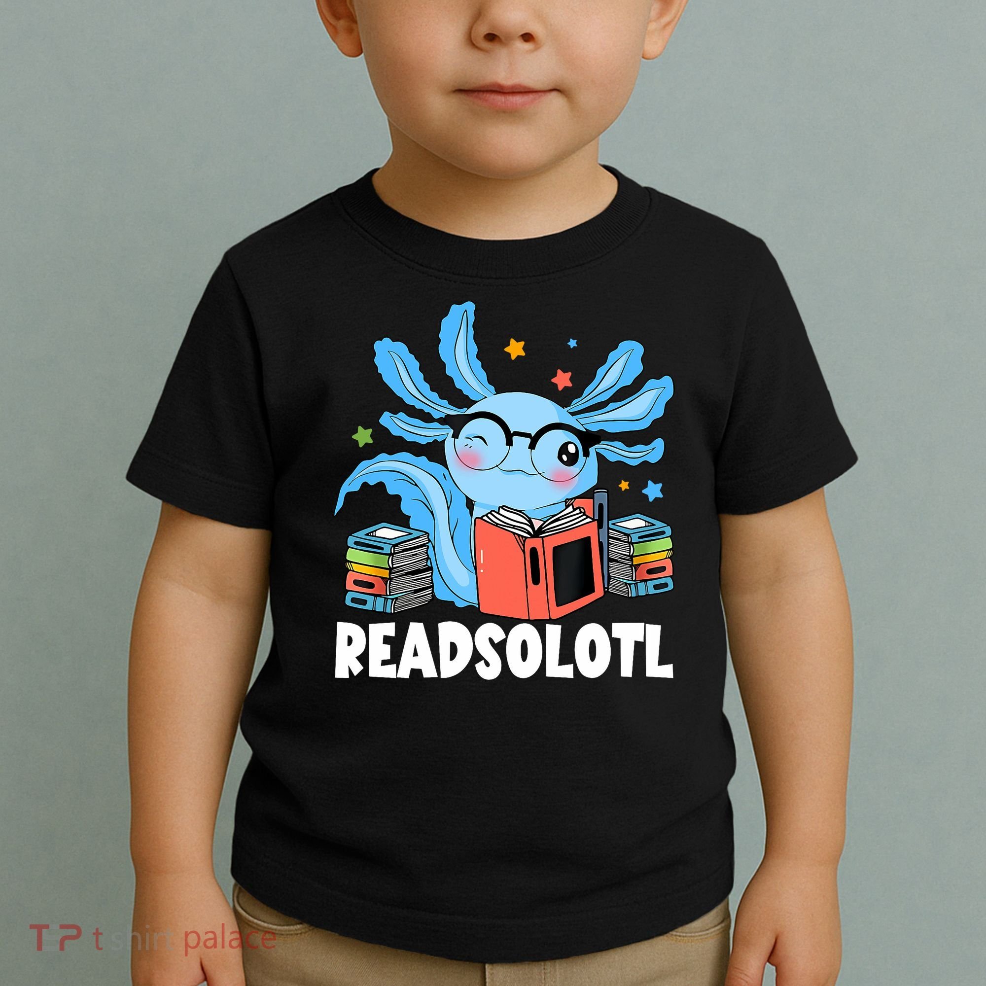 Axolotl Read Book Kawaii Reading Books Gifts Toddler T-Shirt
