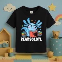 Axolotl Read Book Kawaii Reading Books Gifts Toddler T-Shirt thumb 3